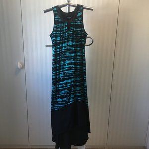 Kensie black with blue pattern dress Size L